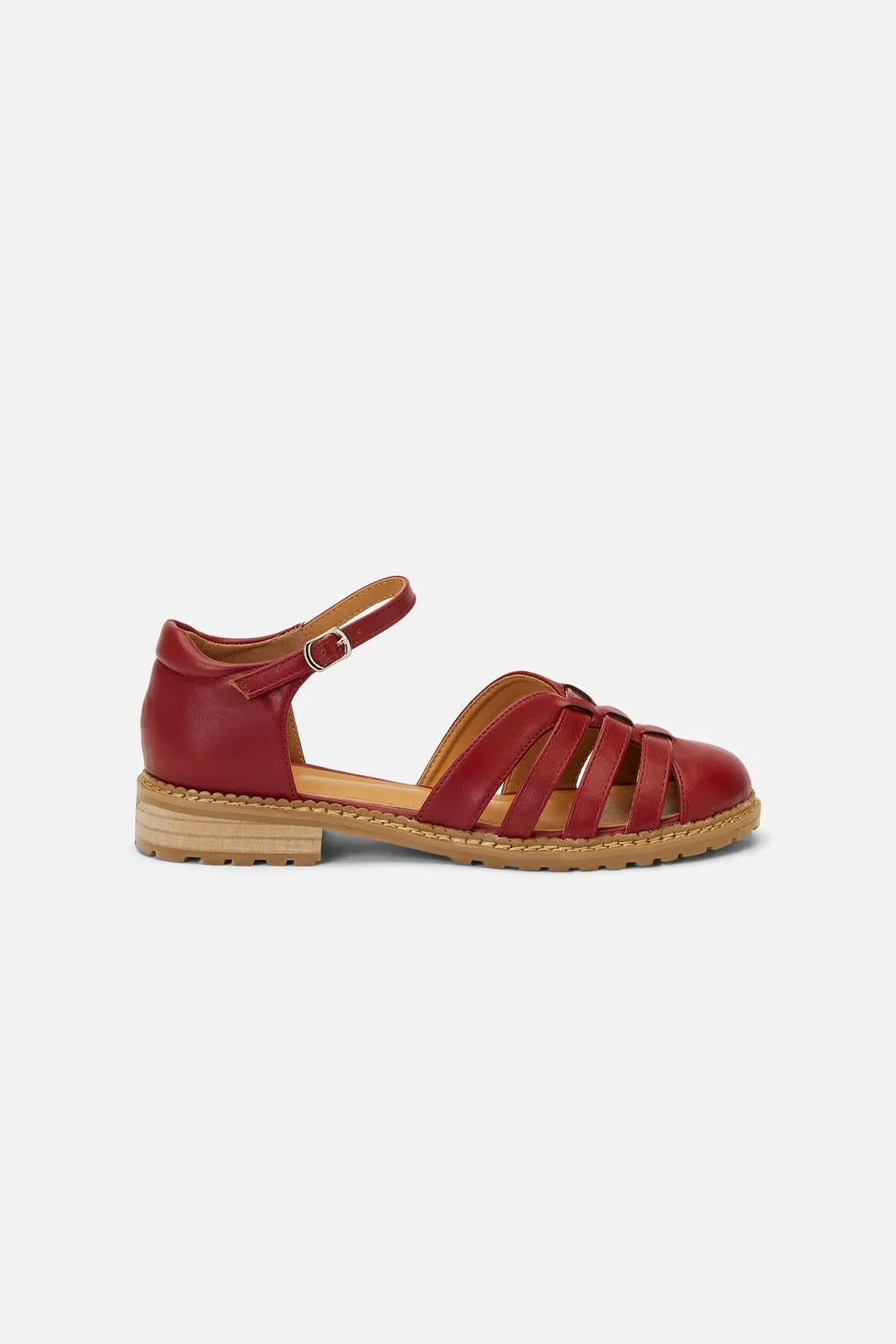 Dark Red Elizabeth Sandals