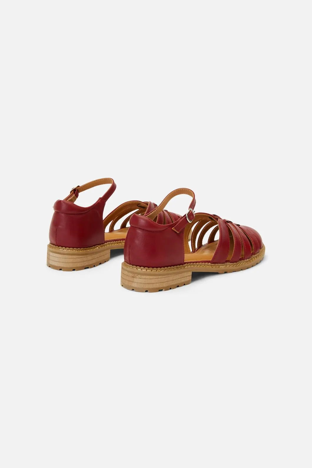 Dark Red Elizabeth Sandals