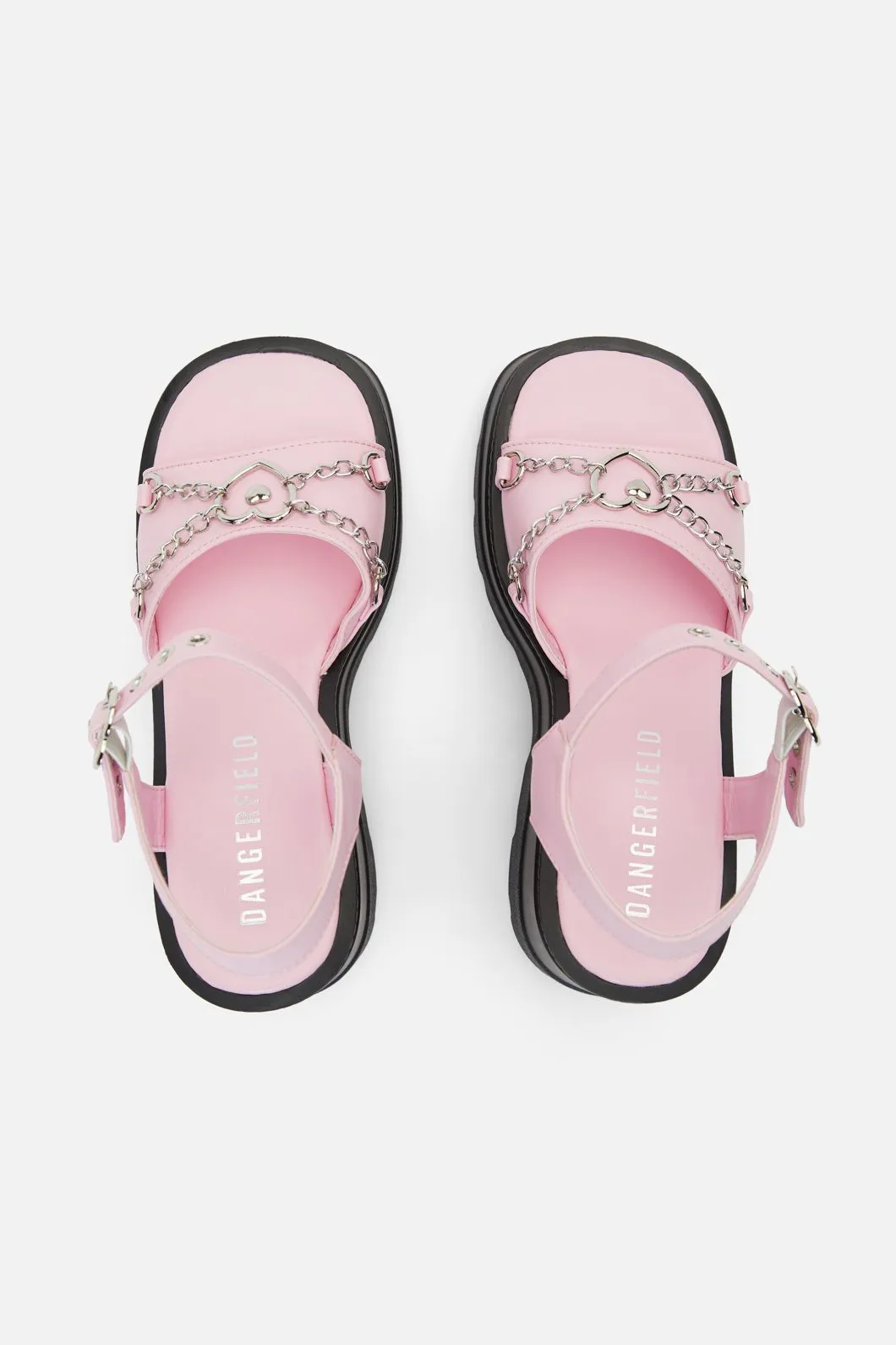 Heart Trim Platform Sandal