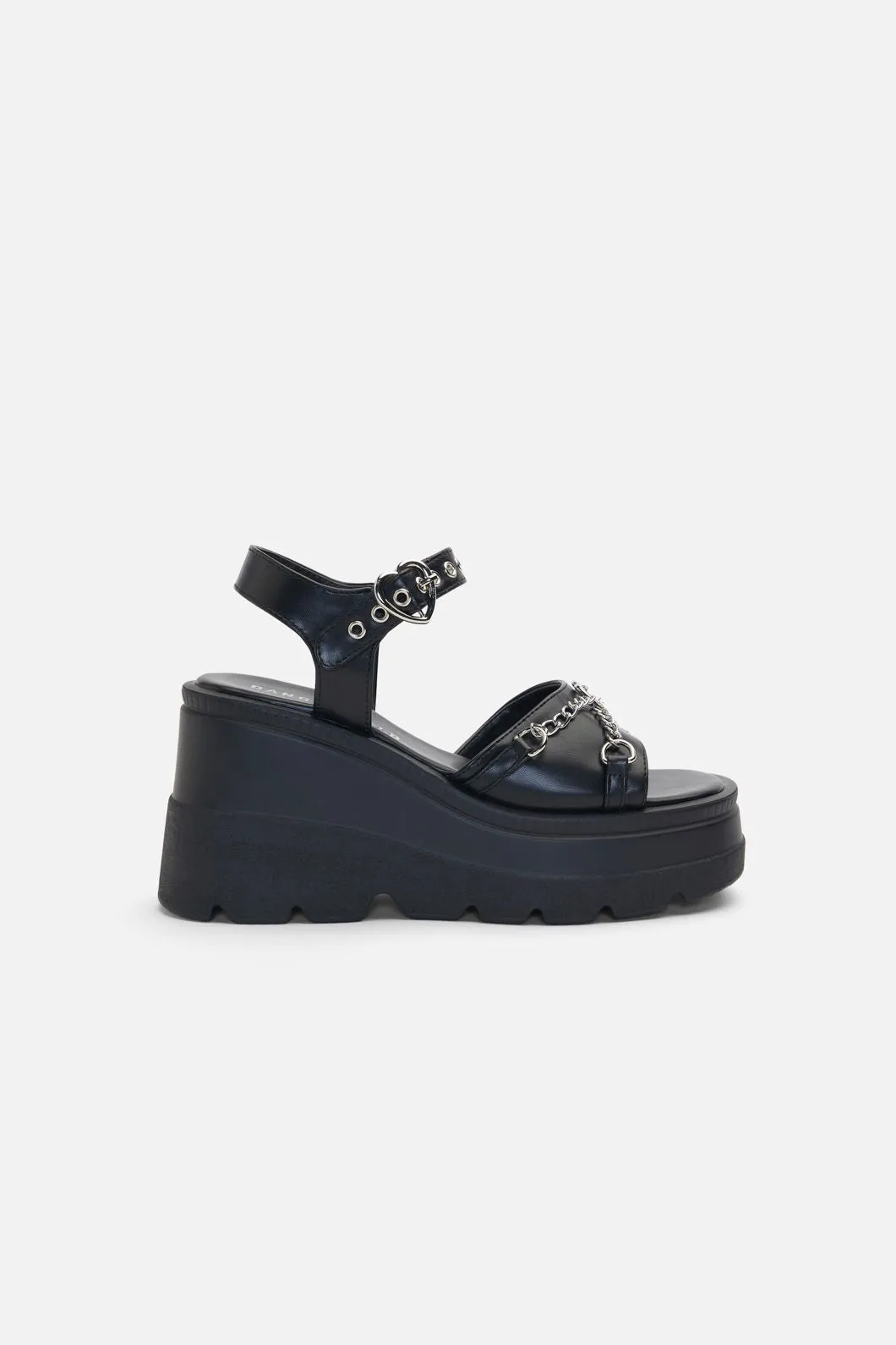 Heart Trim Platform Sandal