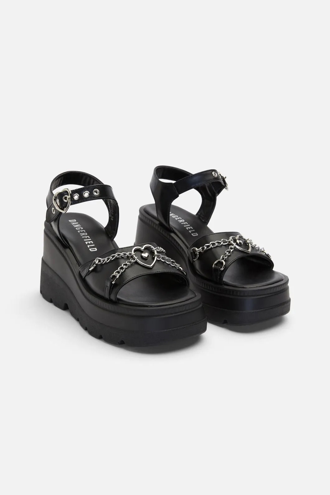 Heart Trim Platform Sandal