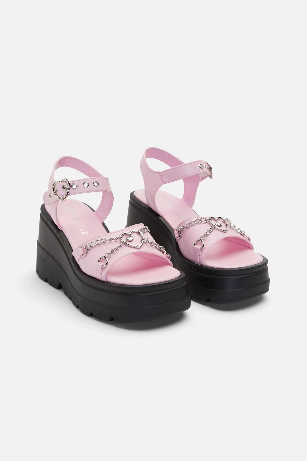 Heart Trim Platform Sandal