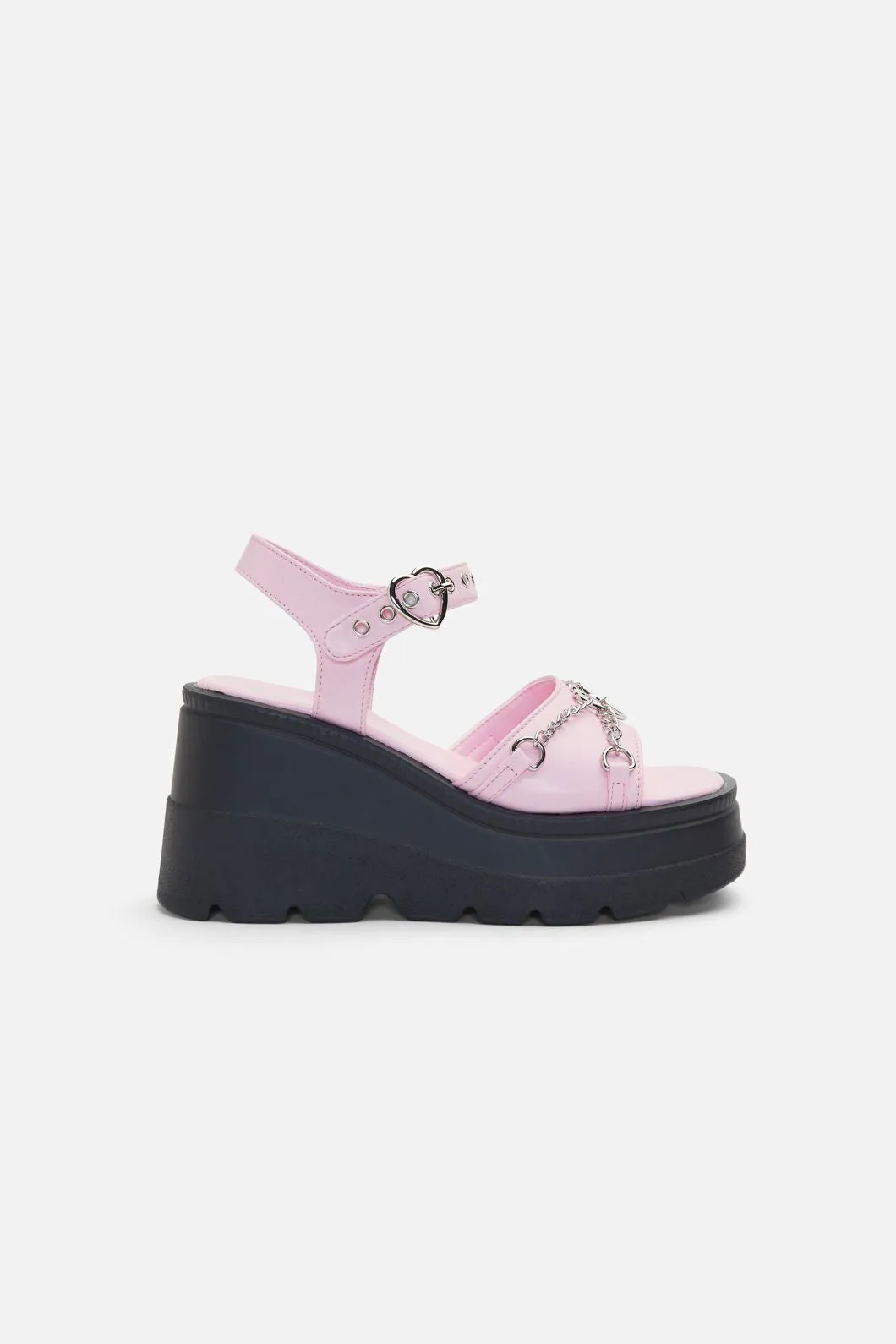 Heart Trim Platform Sandal
