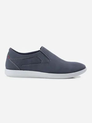 Men's Blue Suede Finish Casual Slip On (IX2145)