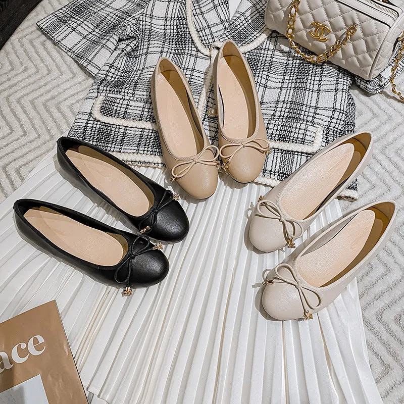 Nanccy Shallow Mouth Round Head Flat Women's Shoes
