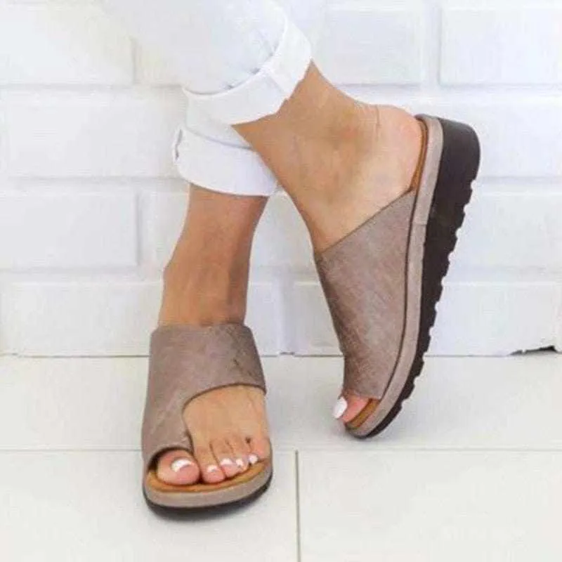 Women's Orthopedic Corrector Sandals/Flats Soft PU Leather Shoes